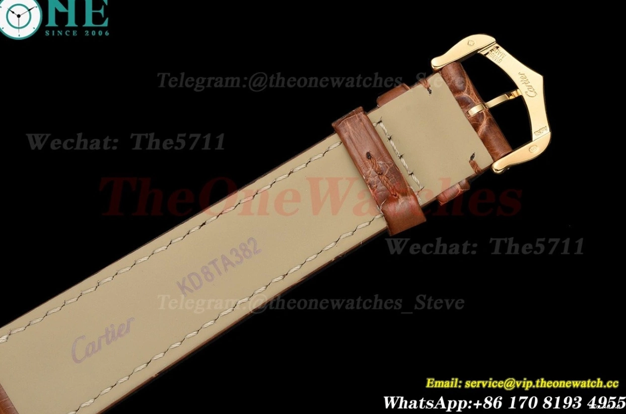 Dial Tank F1F Louis White YG 25.5mm Alligator Quartz LE 0217